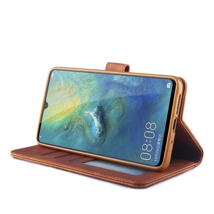 For Huawei Mate 20 Diaobaolee Pure Fresh Texture Horizontal Flip Leather Case, with Holder & Card Slot & Wallet & Photo Frame
