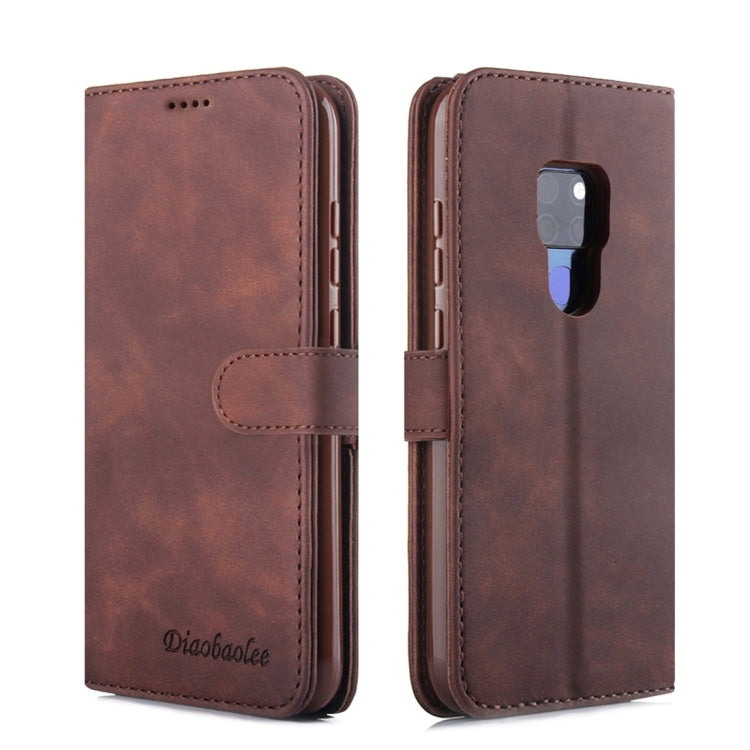 For Huawei Mate 20 Diaobaolee Pure Fresh Texture Horizontal Flip Leather Case, with Holder & Card Slot & Wallet & Photo Frame