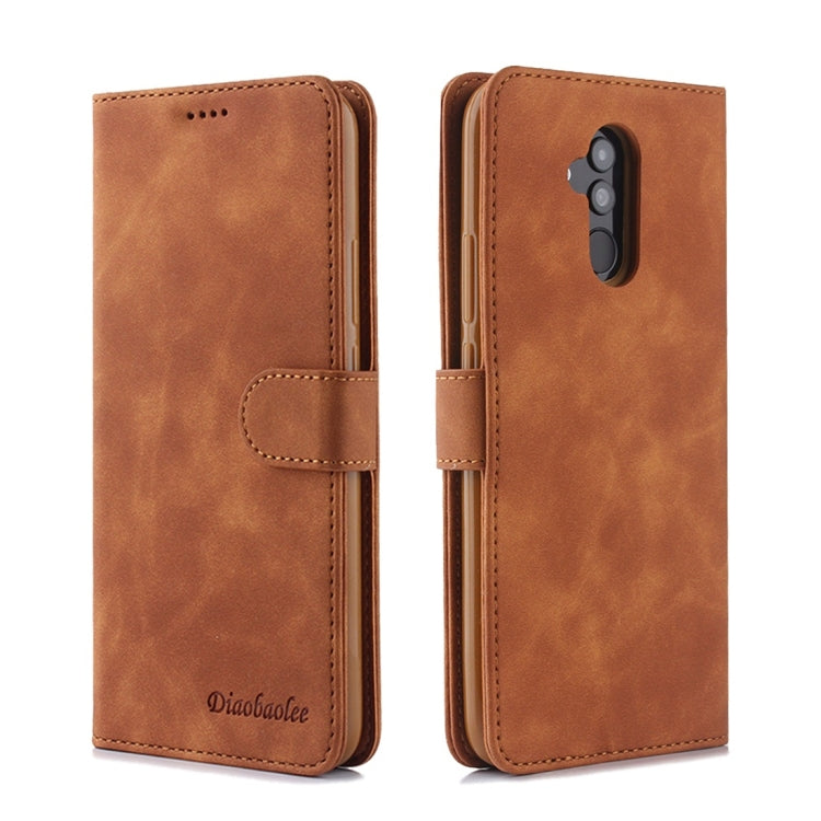 For Huawei Mate 20 Lite Diaobaolee Pure Fresh Texture Horizontal Flip Leather Case, with Holder & Card Slot & Wallet & Photo Frame
