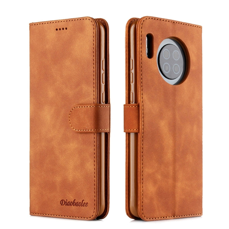 For Huawei Mate 30 Diaobaolee Pure Fresh Texture Horizontal Flip Leather Case, with Holder & Card Slot & Wallet & Photo Frame