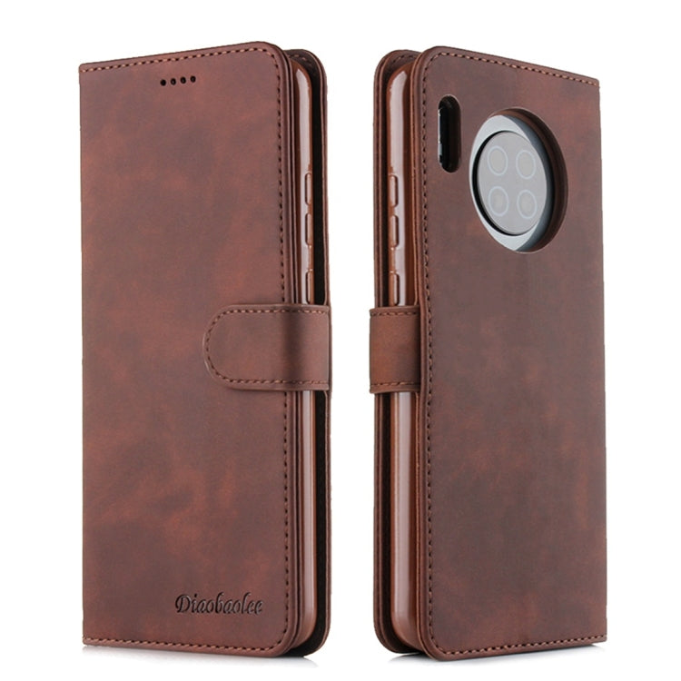 For Huawei Mate 30 Diaobaolee Pure Fresh Texture Horizontal Flip Leather Case, with Holder & Card Slot & Wallet & Photo Frame