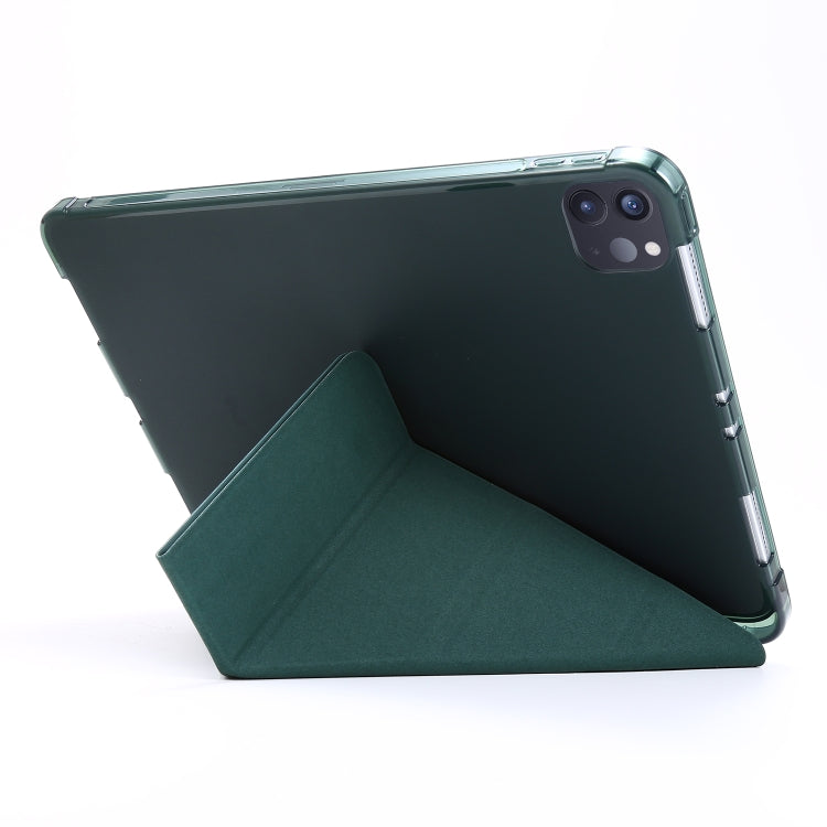 For iPad Pro 11 2022 / 2021 Multi-folding Horizontal Flip PU Leather + Shockproof TPU Tablet Case with Holder & Pen Slot