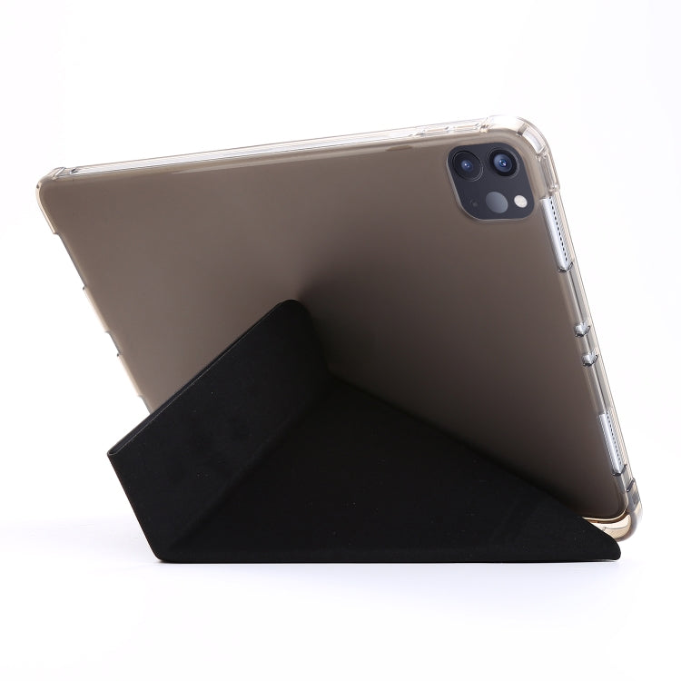 For iPad Pro 11 2022 / 2021 Multi-folding Horizontal Flip PU Leather + Shockproof TPU Tablet Case with Holder & Pen Slot