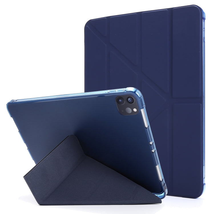 For iPad Pro 11 2022 / 2021 Multi-folding Horizontal Flip PU Leather + Shockproof TPU Tablet Case with Holder & Pen Slot