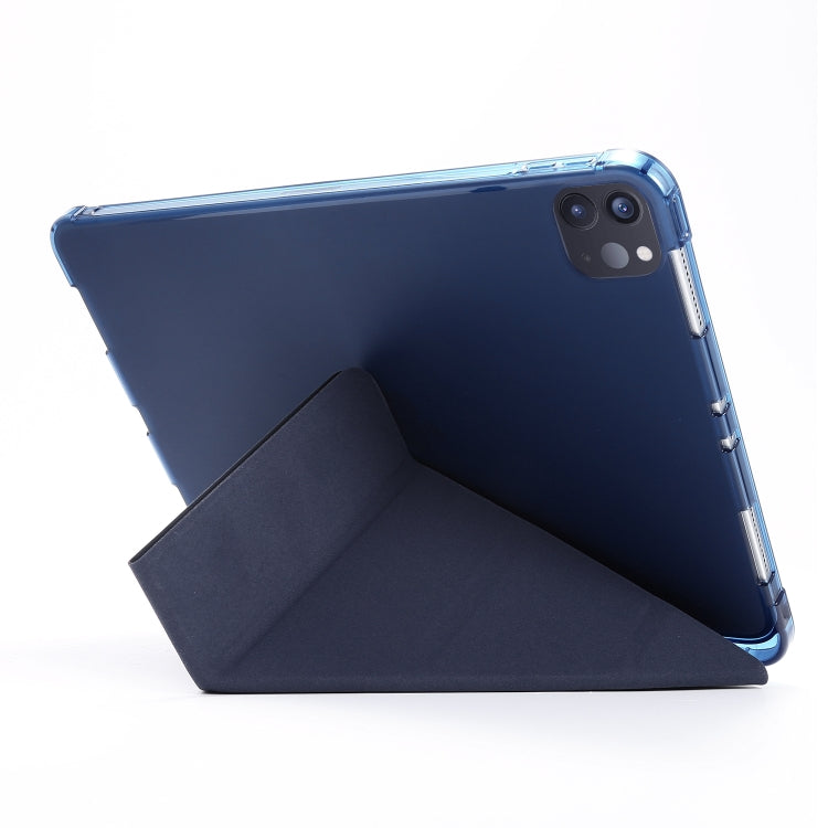 For iPad Pro 11 2022 / 2021 Multi-folding Horizontal Flip PU Leather + Shockproof TPU Tablet Case with Holder & Pen Slot