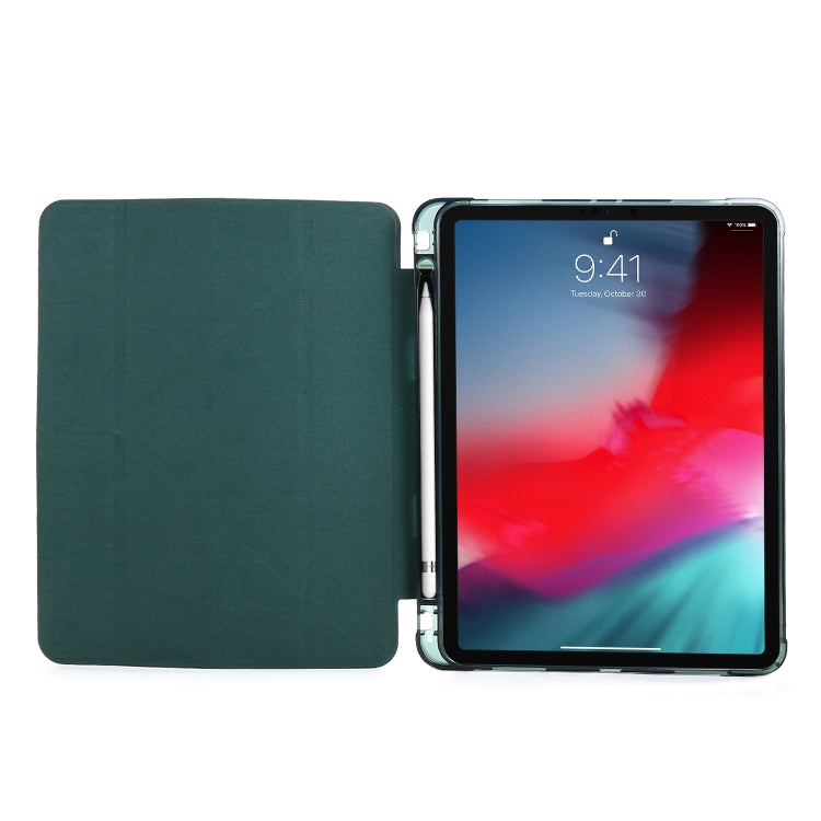 For iPad Pro 11 2022 / 2021 Multi-folding Horizontal Flip PU Leather + Shockproof TPU Tablet Case with Holder & Pen Slot