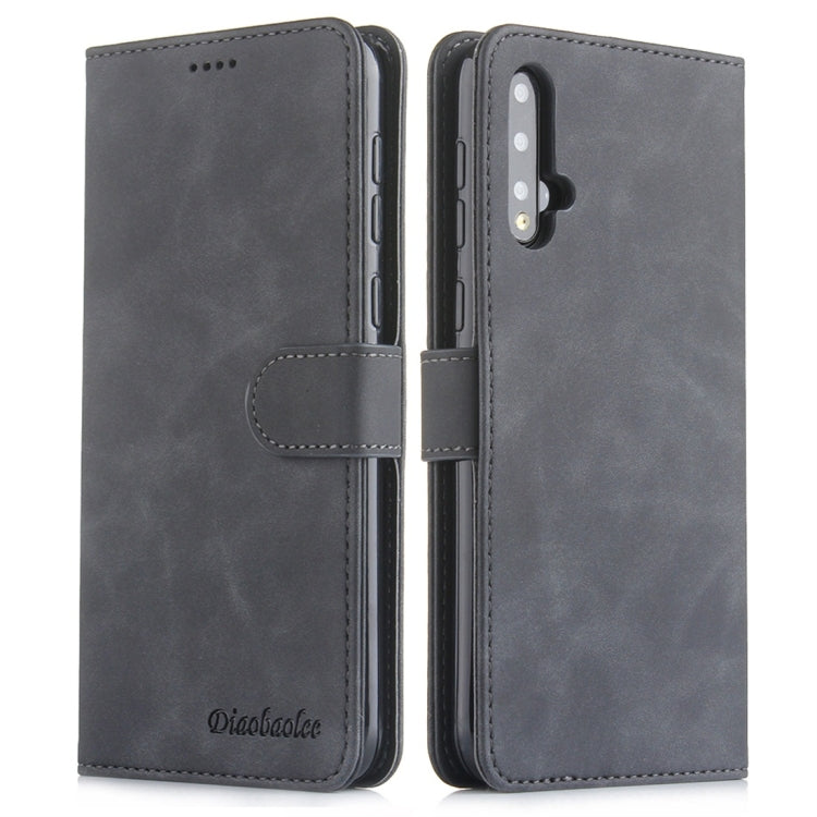 For Huawei Nova 5 Diaobaolee Pure Fresh Texture Horizontal Flip Leather Case, with Holder & Card Slot & Wallet & Photo Frame