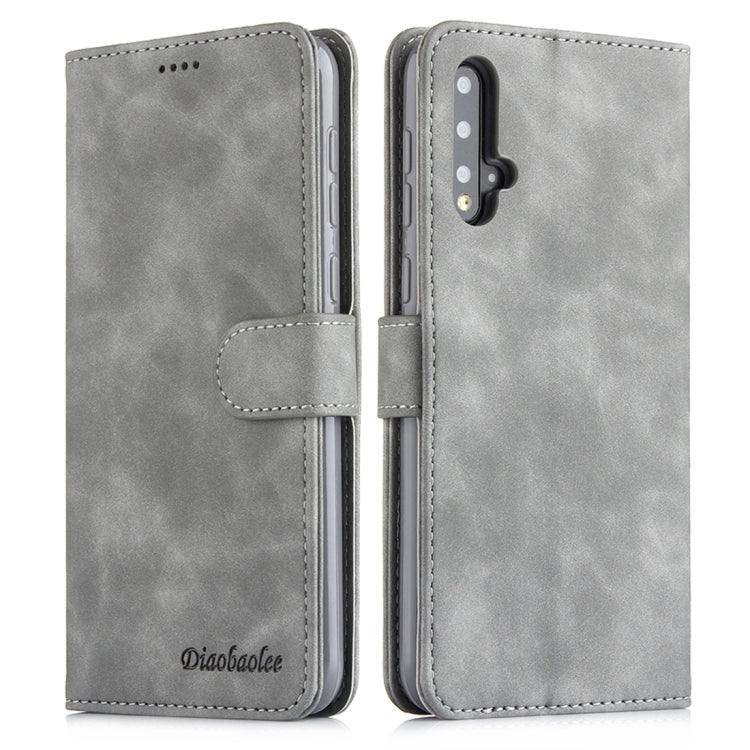 For Huawei Nova 5 Diaobaolee Pure Fresh Texture Horizontal Flip Leather Case, with Holder & Card Slot & Wallet & Photo Frame