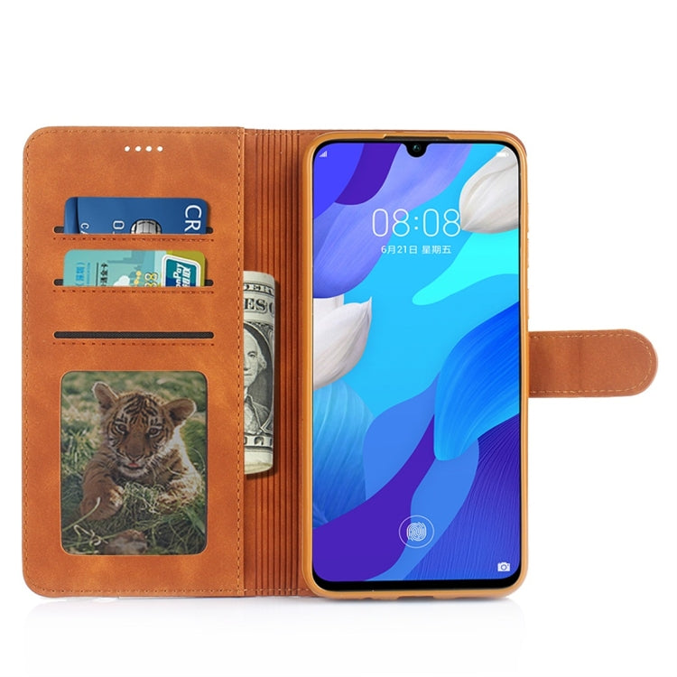 For Huawei Nova 5 Pro Diaobaolee Pure Fresh Texture Horizontal Flip Leather Case, with Holder & Card Slot & Wallet & Photo Frame