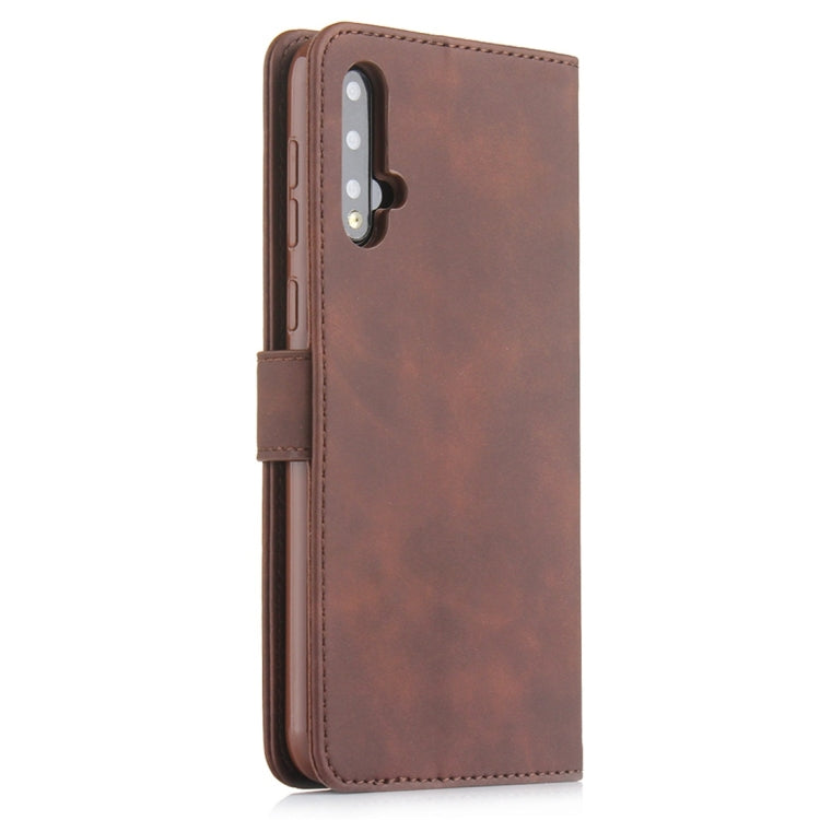 For Huawei Nova 5 Pro Diaobaolee Pure Fresh Texture Horizontal Flip Leather Case, with Holder & Card Slot & Wallet & Photo Frame