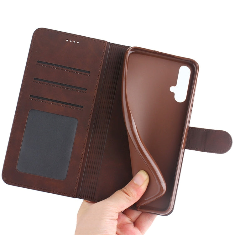 For Huawei Nova 5 Pro Diaobaolee Pure Fresh Texture Horizontal Flip Leather Case, with Holder & Card Slot & Wallet & Photo Frame