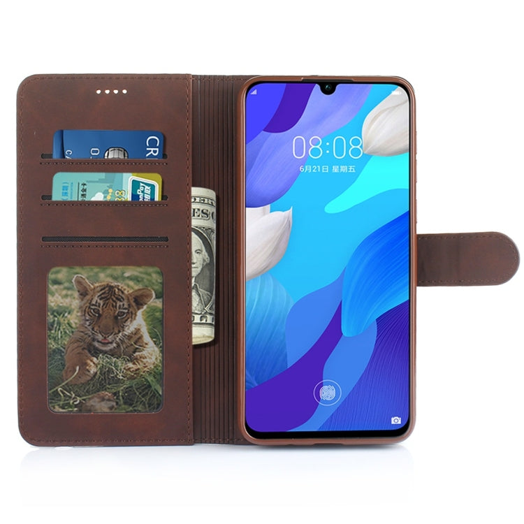 For Huawei Nova 5 Pro Diaobaolee Pure Fresh Texture Horizontal Flip Leather Case, with Holder & Card Slot & Wallet & Photo Frame