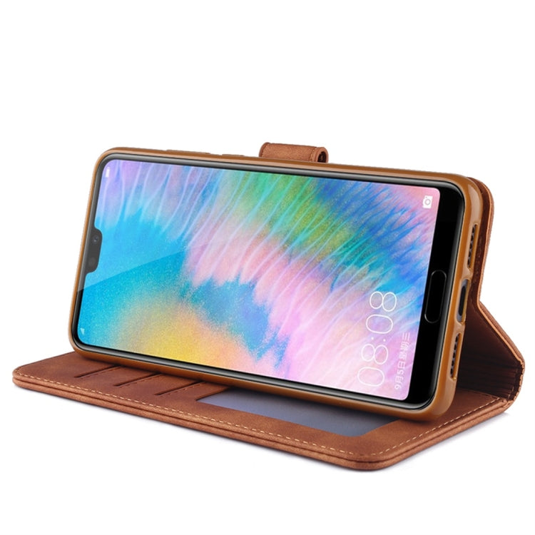 For Huawei P20 Diaobaolee Pure Fresh Texture Horizontal Flip Leather Case, with Holder & Card Slot & Wallet & Photo Frame