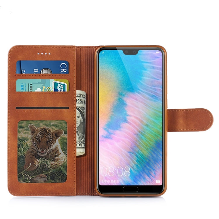 For Huawei P20 Diaobaolee Pure Fresh Texture Horizontal Flip Leather Case, with Holder & Card Slot & Wallet & Photo Frame