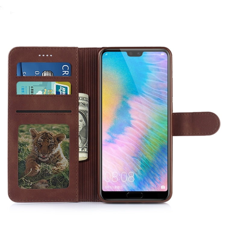 For Huawei P20 Diaobaolee Pure Fresh Texture Horizontal Flip Leather Case, with Holder & Card Slot & Wallet & Photo Frame