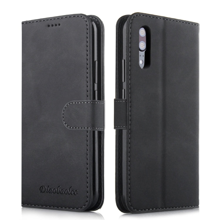 For Huawei P20 Diaobaolee Pure Fresh Texture Horizontal Flip Leather Case, with Holder & Card Slot & Wallet & Photo Frame