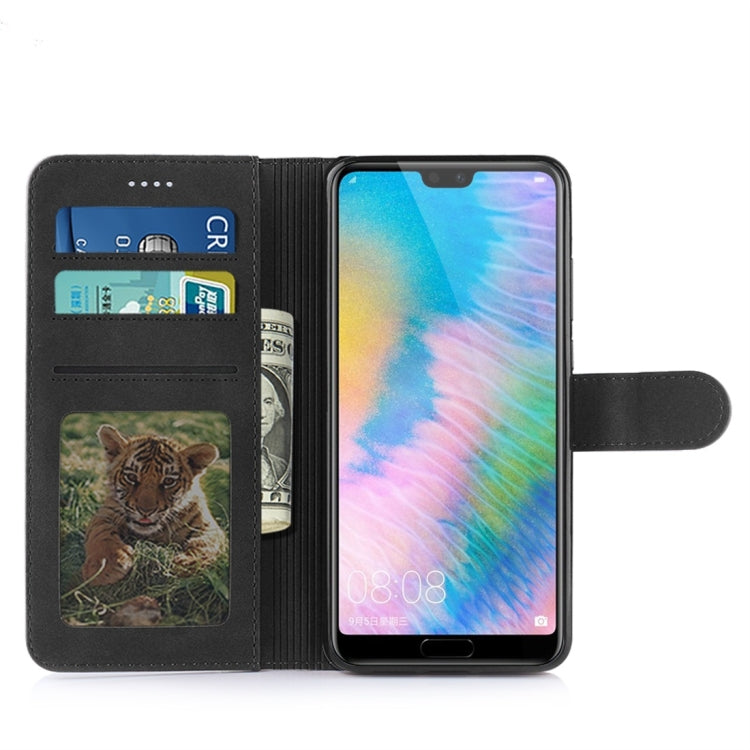 For Huawei P20 Diaobaolee Pure Fresh Texture Horizontal Flip Leather Case, with Holder & Card Slot & Wallet & Photo Frame