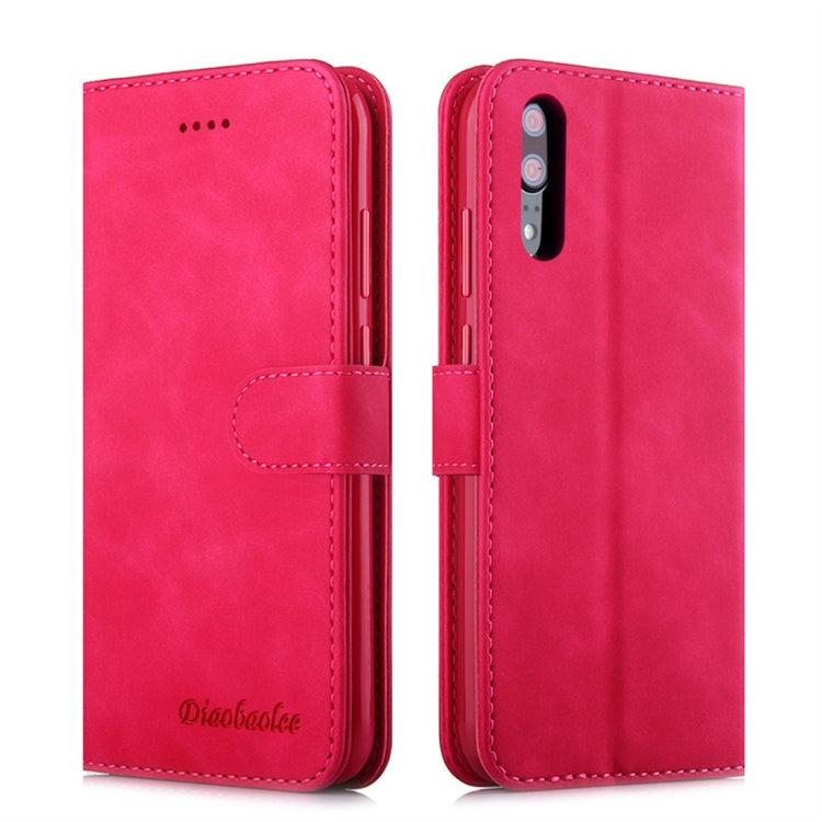 For Huawei P20 Diaobaolee Pure Fresh Texture Horizontal Flip Leather Case, with Holder & Card Slot & Wallet & Photo Frame