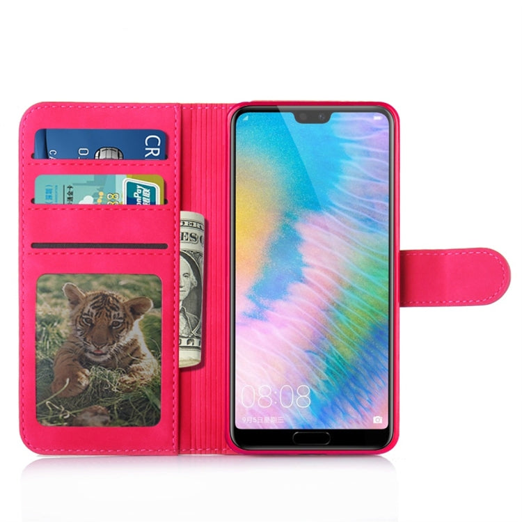For Huawei P20 Diaobaolee Pure Fresh Texture Horizontal Flip Leather Case, with Holder & Card Slot & Wallet & Photo Frame