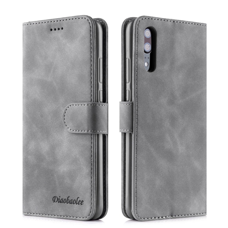 For Huawei P20 Diaobaolee Pure Fresh Texture Horizontal Flip Leather Case, with Holder & Card Slot & Wallet & Photo Frame