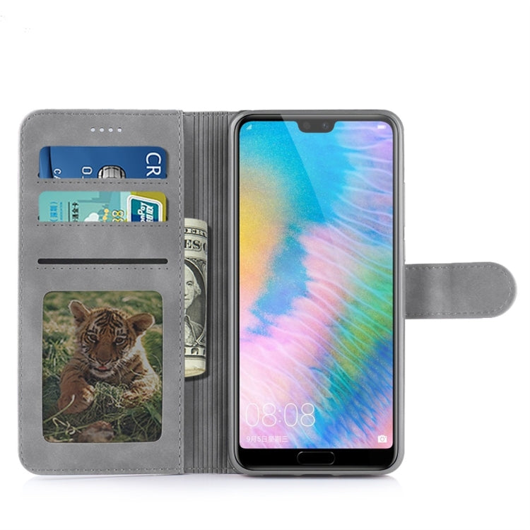 For Huawei P20 Diaobaolee Pure Fresh Texture Horizontal Flip Leather Case, with Holder & Card Slot & Wallet & Photo Frame