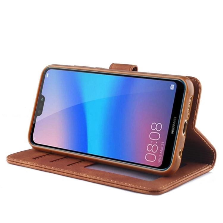 For Huawei P20 Lite / nova 3e Diaobaolee Pure Fresh Texture Horizontal Flip Leather Case, with Holder & Card Slot & Wallet & Photo Frame
