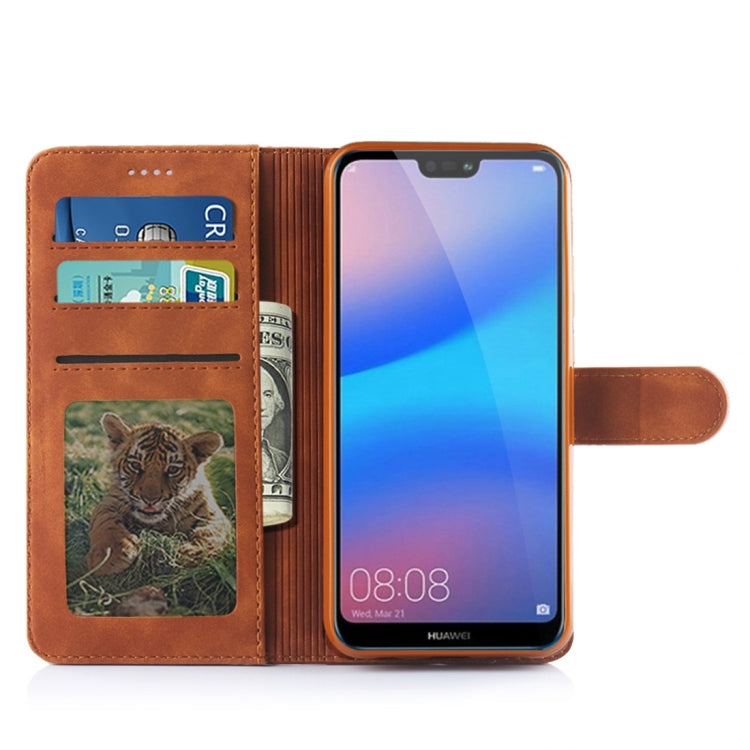 For Huawei P20 Lite / nova 3e Diaobaolee Pure Fresh Texture Horizontal Flip Leather Case, with Holder & Card Slot & Wallet & Photo Frame