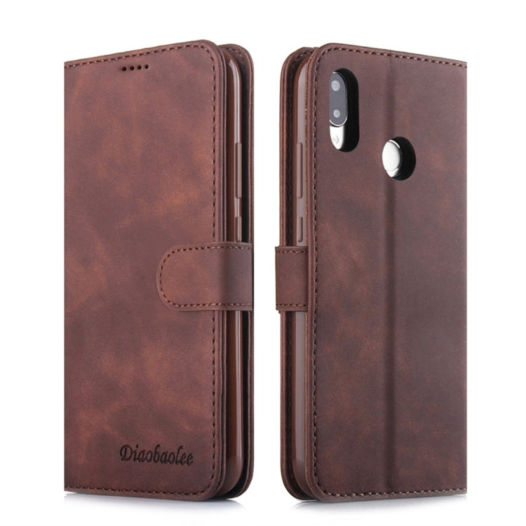 For Huawei P20 Lite / nova 3e Diaobaolee Pure Fresh Texture Horizontal Flip Leather Case, with Holder & Card Slot & Wallet & Photo Frame