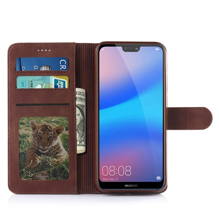 For Huawei P20 Lite / nova 3e Diaobaolee Pure Fresh Texture Horizontal Flip Leather Case, with Holder & Card Slot & Wallet & Photo Frame