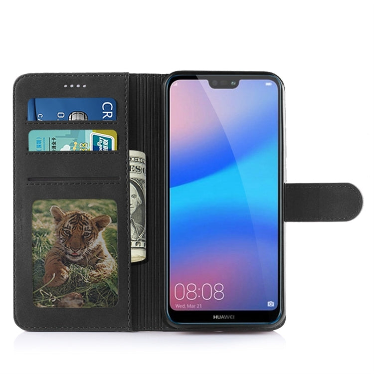 For Huawei P20 Lite / nova 3e Diaobaolee Pure Fresh Texture Horizontal Flip Leather Case, with Holder & Card Slot & Wallet & Photo Frame