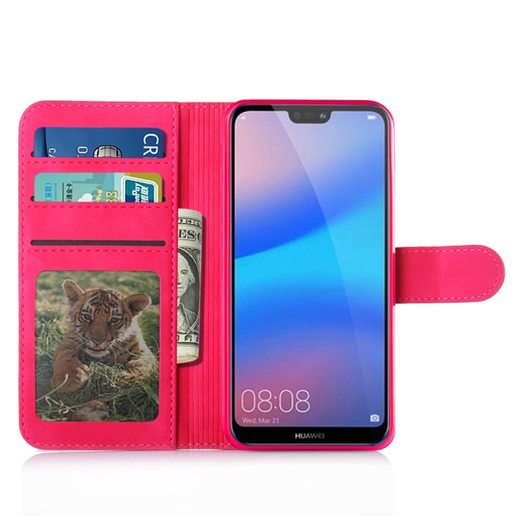 For Huawei P20 Lite / nova 3e Diaobaolee Pure Fresh Texture Horizontal Flip Leather Case, with Holder & Card Slot & Wallet & Photo Frame