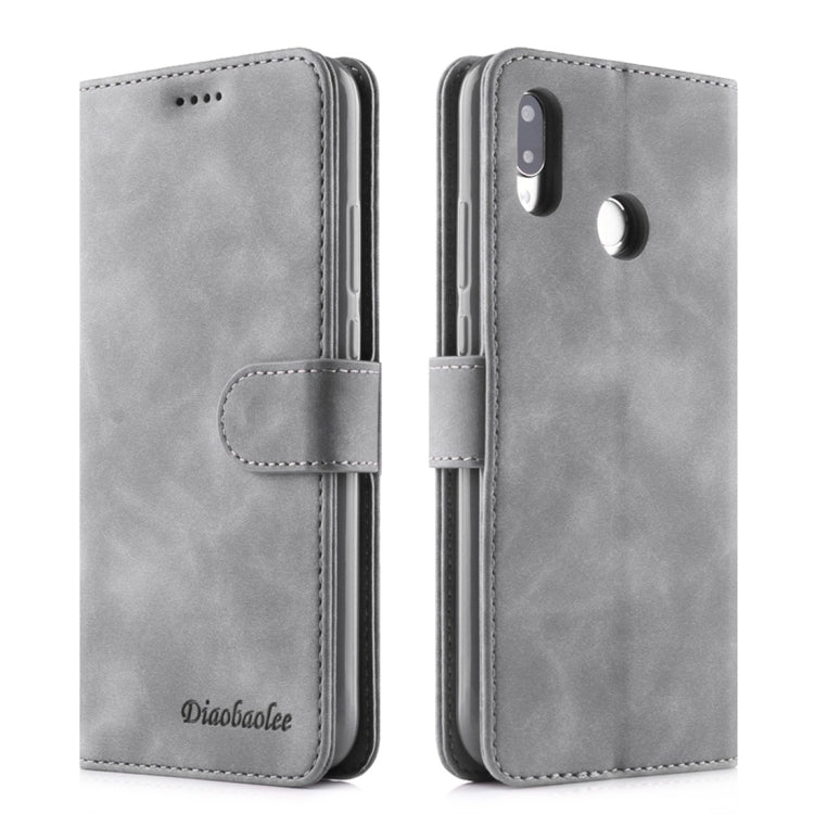 For Huawei P20 Lite / nova 3e Diaobaolee Pure Fresh Texture Horizontal Flip Leather Case, with Holder & Card Slot & Wallet & Photo Frame