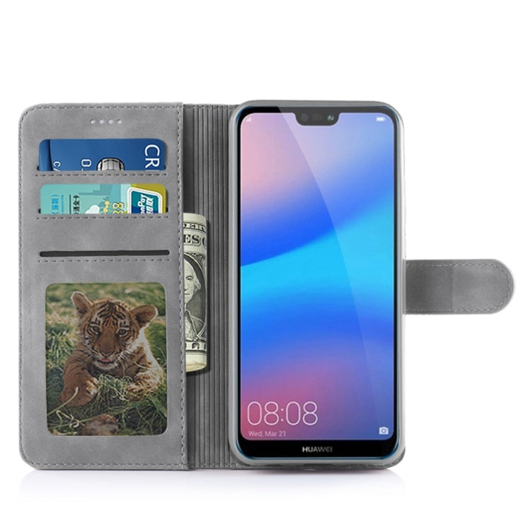 For Huawei P20 Lite / nova 3e Diaobaolee Pure Fresh Texture Horizontal Flip Leather Case, with Holder & Card Slot & Wallet & Photo Frame