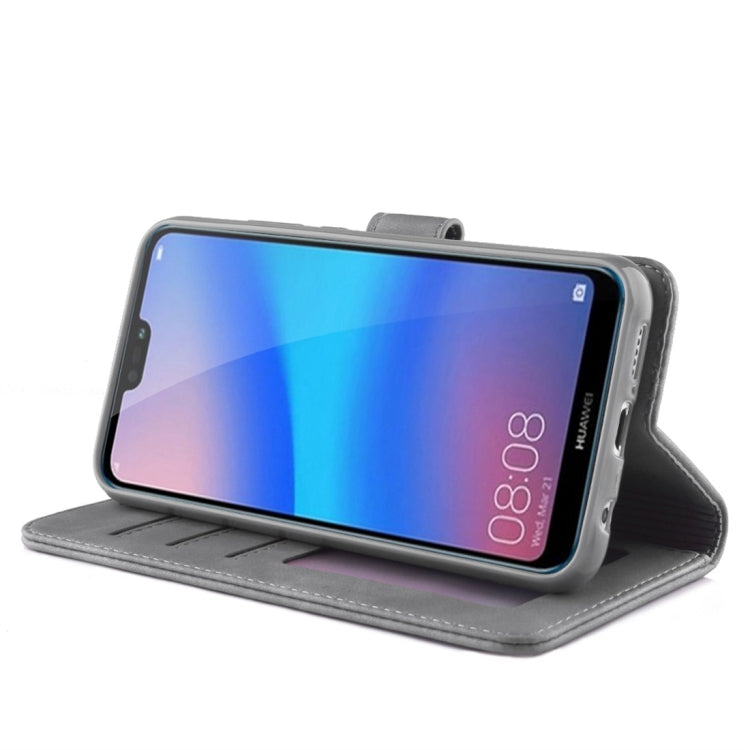 For Huawei P20 Lite / nova 3e Diaobaolee Pure Fresh Texture Horizontal Flip Leather Case, with Holder & Card Slot & Wallet & Photo Frame