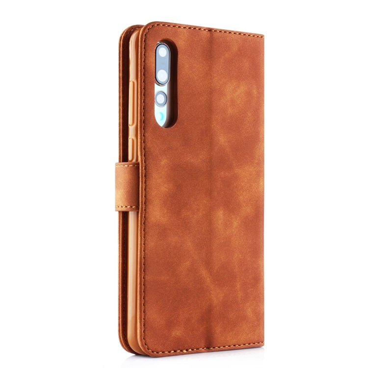 For Huawei P20 Pro Diaobaolee Pure Fresh Texture Horizontal Flip Leather Case, with Holder & Card Slot & Wallet & Photo Frame