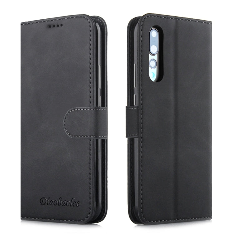 For Huawei P20 Pro Diaobaolee Pure Fresh Texture Horizontal Flip Leather Case, with Holder & Card Slot & Wallet & Photo Frame
