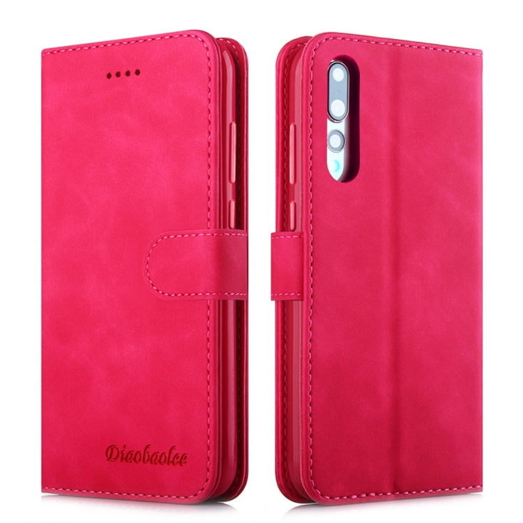 For Huawei P20 Pro Diaobaolee Pure Fresh Texture Horizontal Flip Leather Case, with Holder & Card Slot & Wallet & Photo Frame