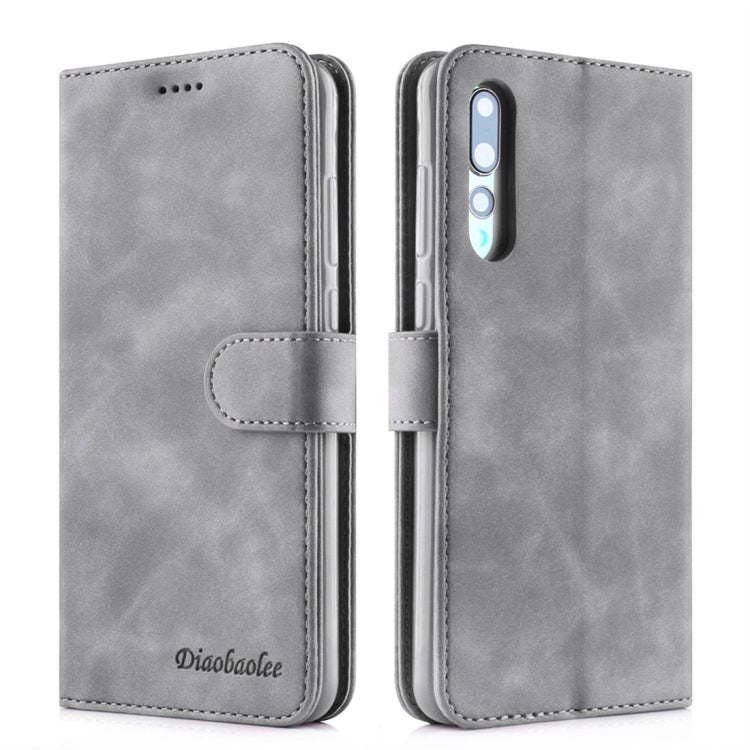 For Huawei P20 Pro Diaobaolee Pure Fresh Texture Horizontal Flip Leather Case, with Holder & Card Slot & Wallet & Photo Frame