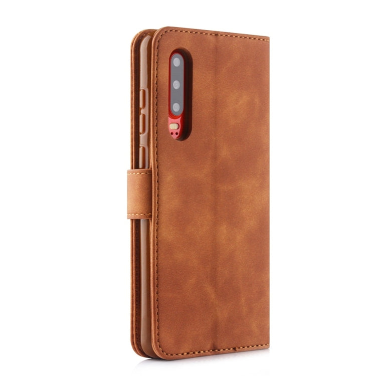 For Huawei P30 Diaobaolee Pure Fresh Texture Horizontal Flip Leather Case, with Holder & Card Slot & Wallet & Photo Frame