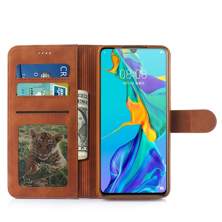 For Huawei P30 Diaobaolee Pure Fresh Texture Horizontal Flip Leather Case, with Holder & Card Slot & Wallet & Photo Frame