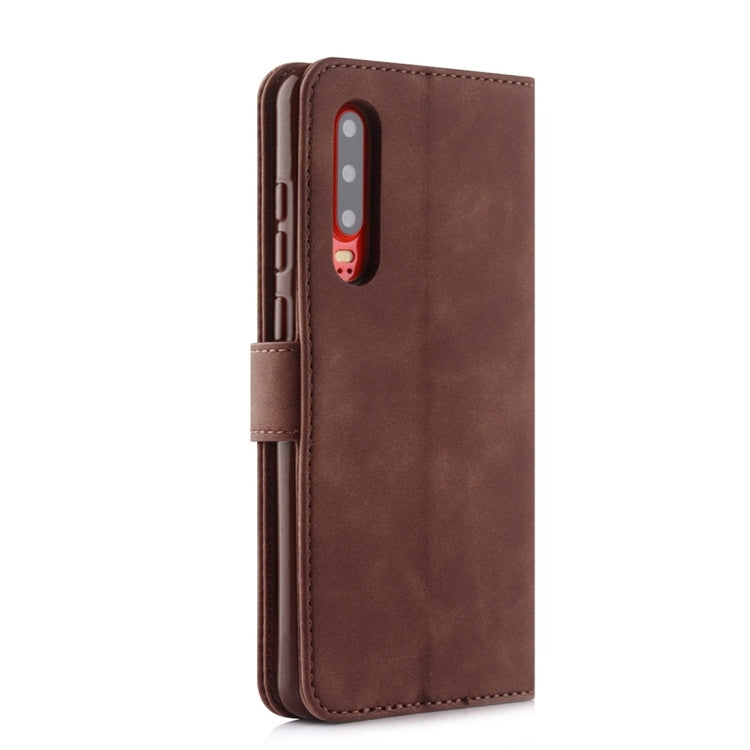 For Huawei P30 Diaobaolee Pure Fresh Texture Horizontal Flip Leather Case, with Holder & Card Slot & Wallet & Photo Frame