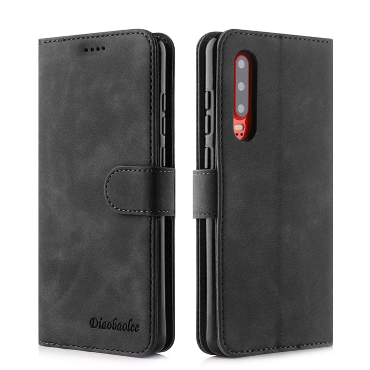 For Huawei P30 Diaobaolee Pure Fresh Texture Horizontal Flip Leather Case, with Holder & Card Slot & Wallet & Photo Frame