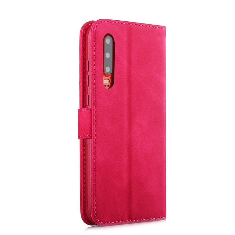 For Huawei P30 Diaobaolee Pure Fresh Texture Horizontal Flip Leather Case, with Holder & Card Slot & Wallet & Photo Frame