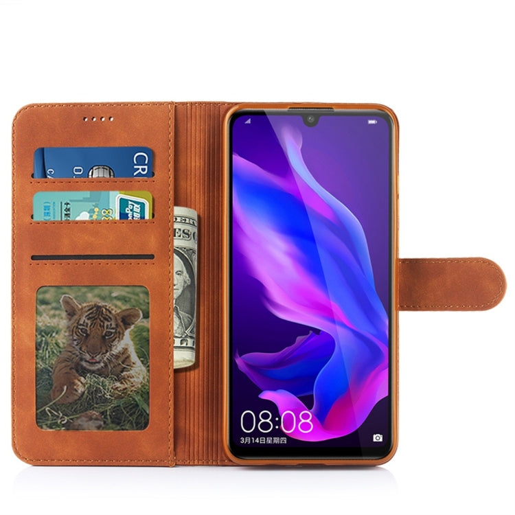 For Huawei P30 Lite / nova 4e Diaobaolee Pure Fresh Texture Horizontal Flip Leather Case, with Holder & Card Slot & Wallet & Photo Frame