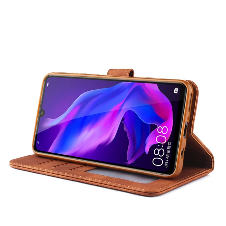 For Huawei P30 Lite / nova 4e Diaobaolee Pure Fresh Texture Horizontal Flip Leather Case, with Holder & Card Slot & Wallet & Photo Frame