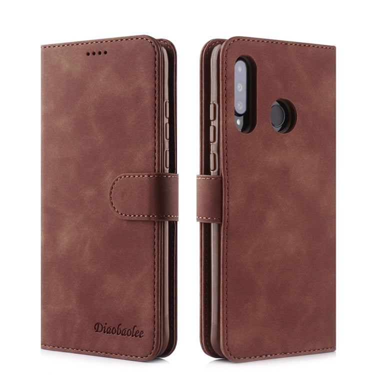 For Huawei P30 Lite / nova 4e Diaobaolee Pure Fresh Texture Horizontal Flip Leather Case, with Holder & Card Slot & Wallet & Photo Frame
