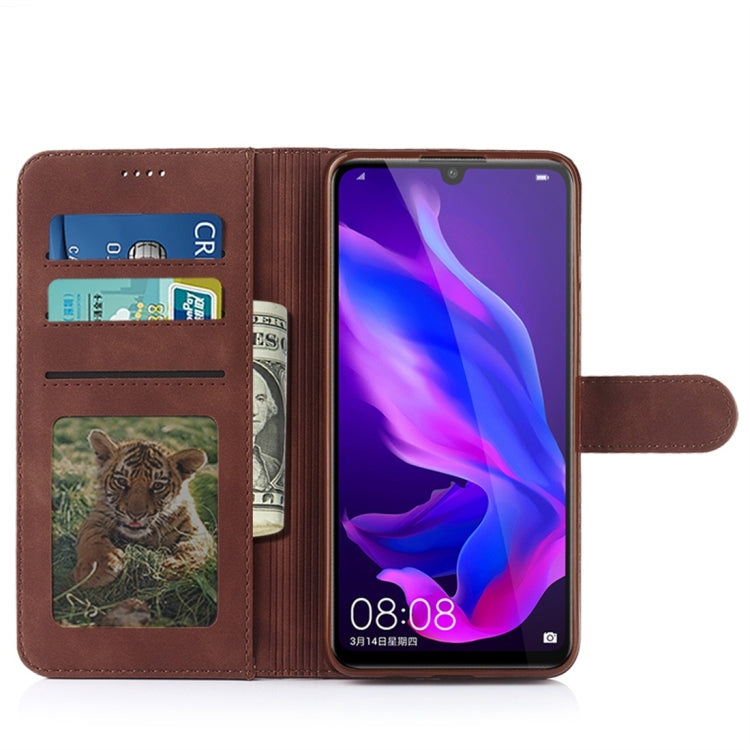 For Huawei P30 Lite / nova 4e Diaobaolee Pure Fresh Texture Horizontal Flip Leather Case, with Holder & Card Slot & Wallet & Photo Frame