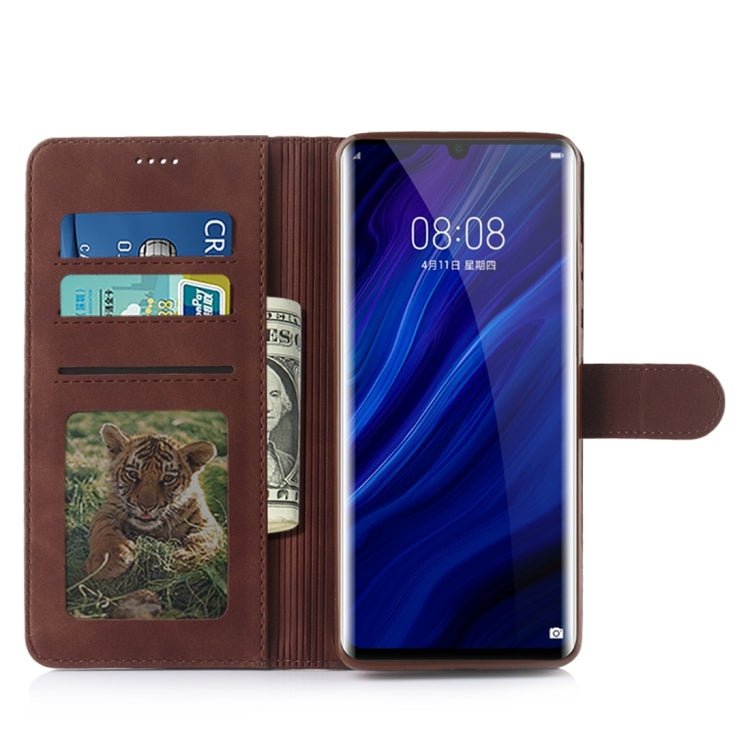 For Huawei P30 Pro Diaobaolee Pure Fresh Texture Horizontal Flip Leather Case, with Holder & Card Slot & Wallet & Photo Frame