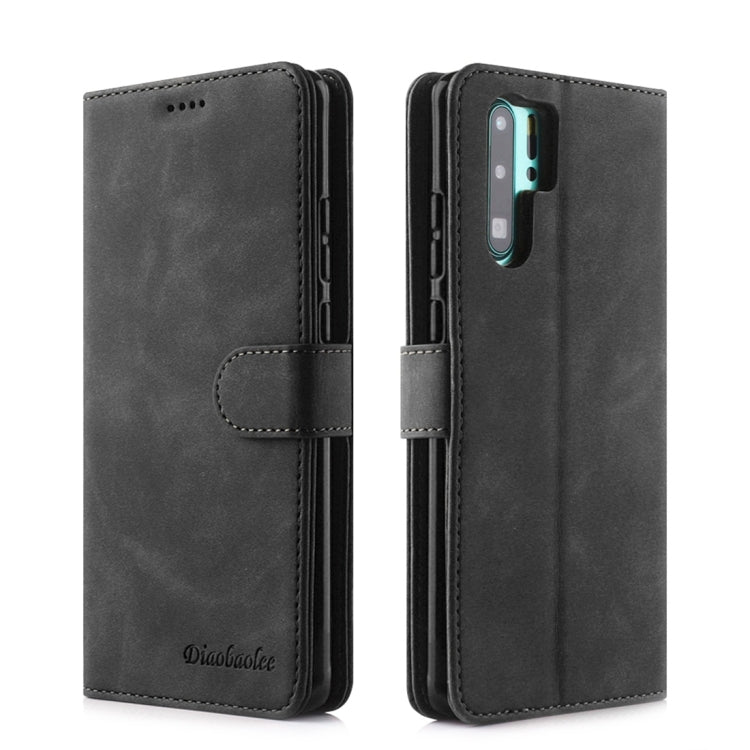 For Huawei P30 Pro Diaobaolee Pure Fresh Texture Horizontal Flip Leather Case, with Holder & Card Slot & Wallet & Photo Frame