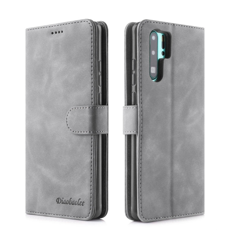 For Huawei P30 Pro Diaobaolee Pure Fresh Texture Horizontal Flip Leather Case, with Holder & Card Slot & Wallet & Photo Frame
